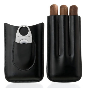 Porta Charutos Couro 