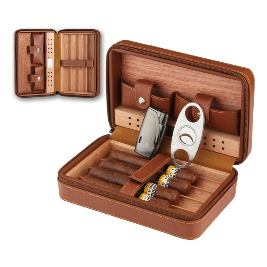 case de couro para charutos